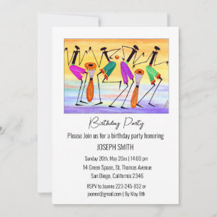 Watercolor, Expressing Happiness Party Invitation