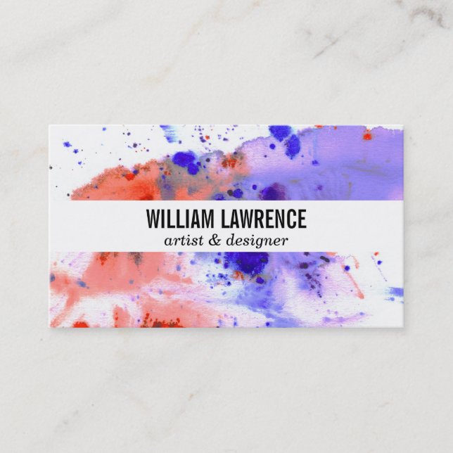 Watercolor | Expressive Business Card (Front)
