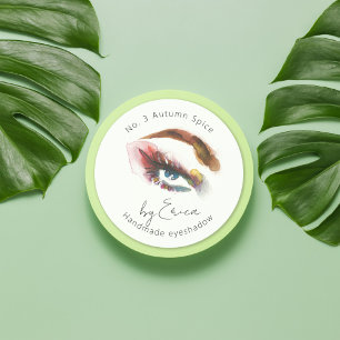 Watercolor Eye Painting Makeup Eyeshadow Packaging Classic Round Sticker