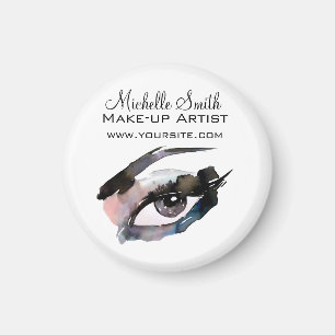 Watercolor eyes lash extension makeup branding magnet