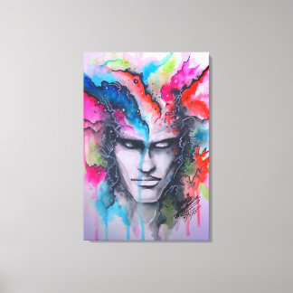 Watercolor Face Canvas Print