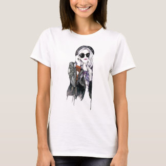 Watercolor Face Makeup Artist Branding Fashion T-Shirt