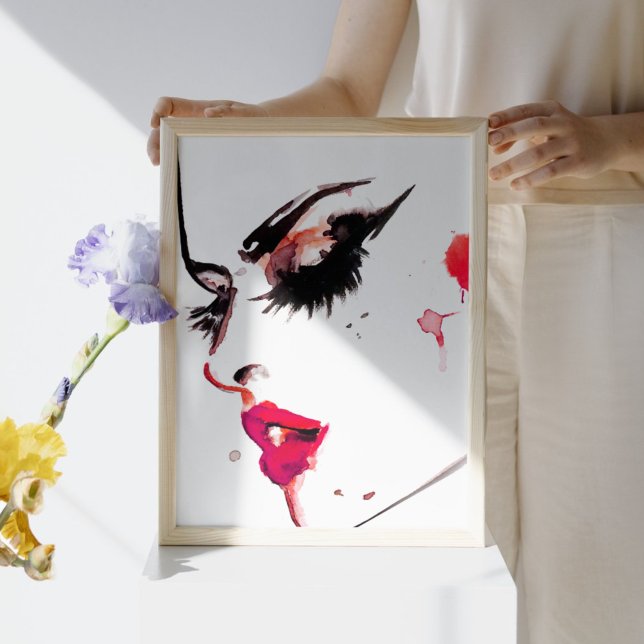 Watercolor face makeup artist branding poster (Creator Uploaded)