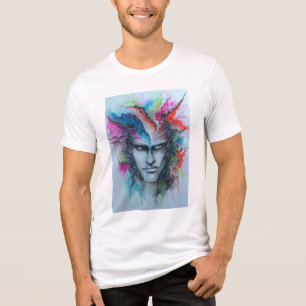 Watercolor Face T-Shirt Tri-Blend Shirt
