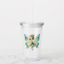 Watercolor Fairy Acrylic Tumbler