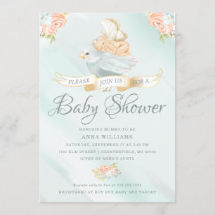 Watercolor Fairy Baby Shower Invitation