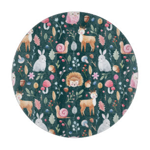 Watercolor Fairy Forest Children's Pattern Cutting Board