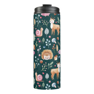 Watercolor Fairy Forest Children's Pattern Thermal Tumbler