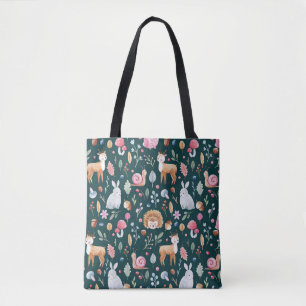 Watercolor Fairy Forest Children's Pattern Tote Bag
