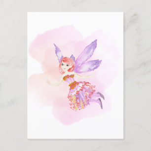 Watercolor Fairy Postcard