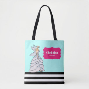 Watercolor Fairy Princess Fashion Illustration Tote Bag