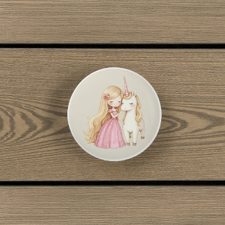 Watercolor Fairytale Princess Whimsical Ceramic Knob