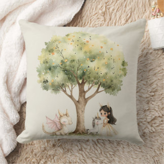 Watercolor Fairytale Princess Whimsical Cushion