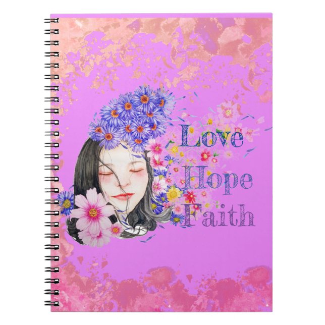 watercolor faith hope love notebook (Front)