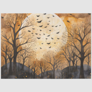 Watercolor Fall Autumn Bats Decoupage Tissue Paper