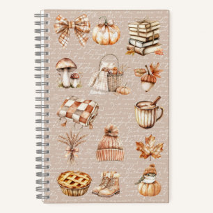 Watercolor Fall Autumn Favorite Notebook