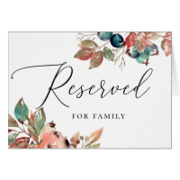 Watercolor fall blueberry wedding reserved sign