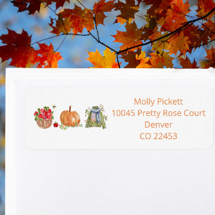 Watercolor Fall Favourites Return Address