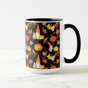 Watercolor Fall Gnomes, Pumpkins And Leaves Mug
