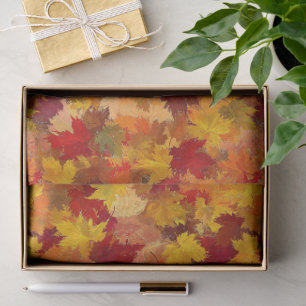 Watercolor Fall Leaves - Vintage Autumn Pattern Tissue Paper