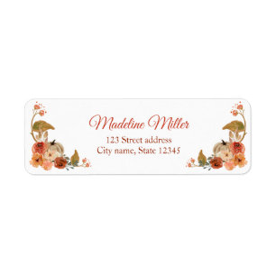 Watercolor Fall Pumpkin Floral