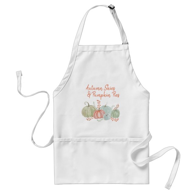 Watercolor Fall Pumpkins  Standard Apron (Front)
