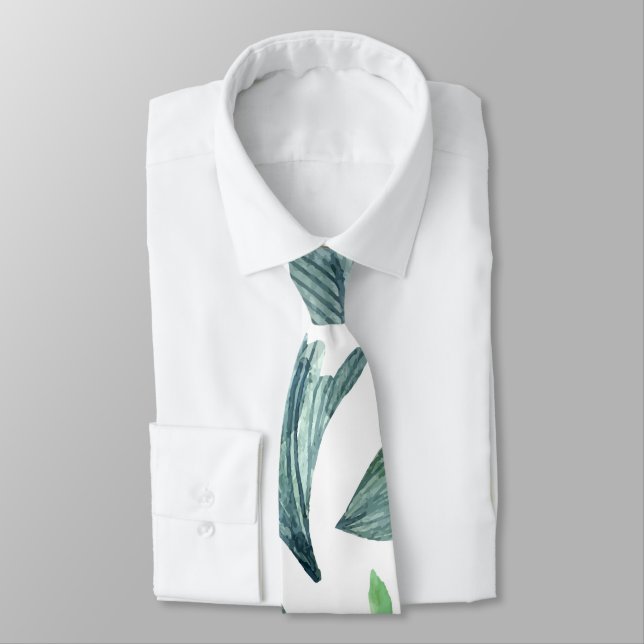 Watercolor fallen leaves 11 tie (Tied)