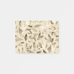 Watercolor fallen leaves 4 post-it notes