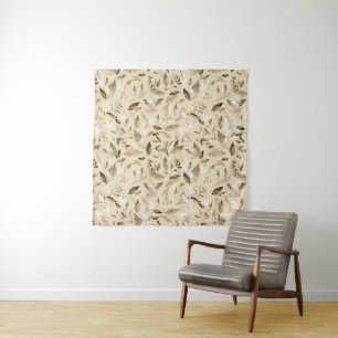 Watercolor fallen leaves 4 tapestry