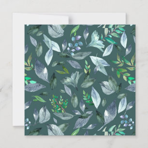 Watercolor fallen leaves 5 magnetic invitation