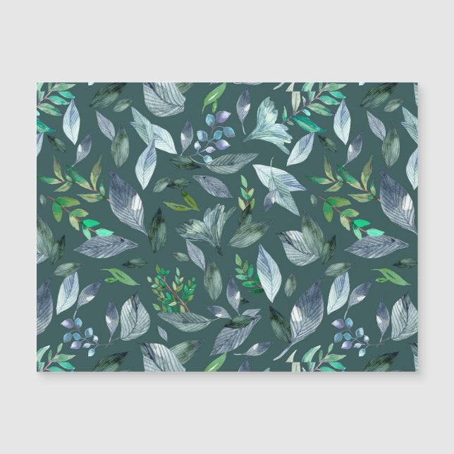 Watercolor fallen leaves 5 magnetic invitation (Front)