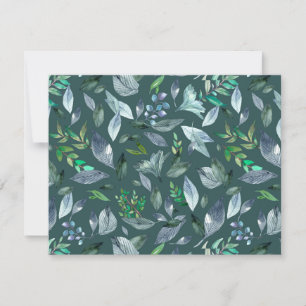 Watercolor fallen leaves 5 RSVP card