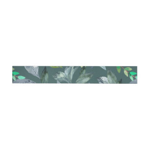 Watercolor fallen leaves 5 wrap around label