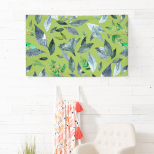 Watercolor fallen leaves 6 banner
