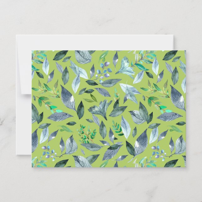 Watercolor fallen leaves 6 magnetic invitation (Front)