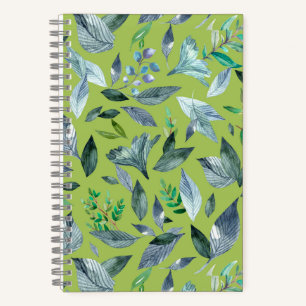 Watercolor fallen leaves 6 notebook