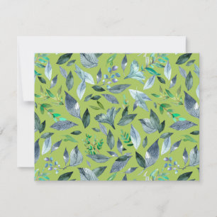 Watercolor fallen leaves 6 save the date