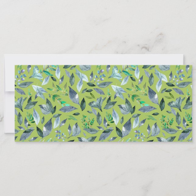 Watercolor fallen leaves 6 save the date (Front)