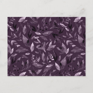 Watercolor fallen leaves 7 holiday postcard