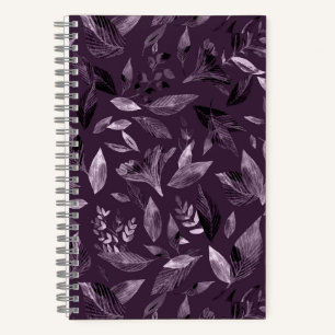 Watercolor fallen leaves 7 notebook