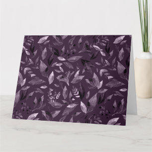 Watercolor fallen leaves 7 thank you card