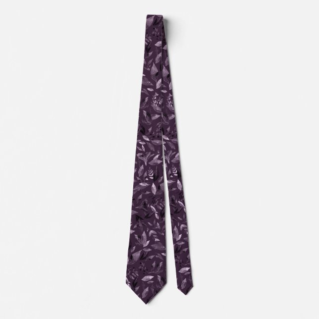 Watercolor fallen leaves 7 tie (Front)