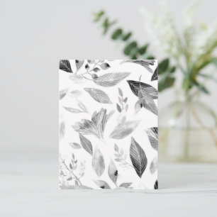Watercolor fallen leaves 8 holiday postcard