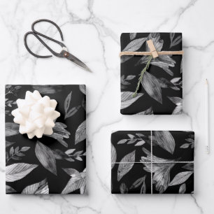 Watercolor fallen leaves 9 wrapping paper sheet