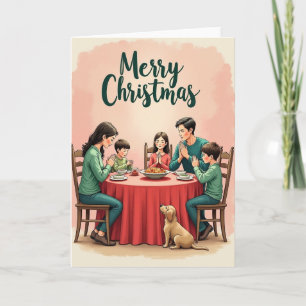 Watercolor Family Christmas Card