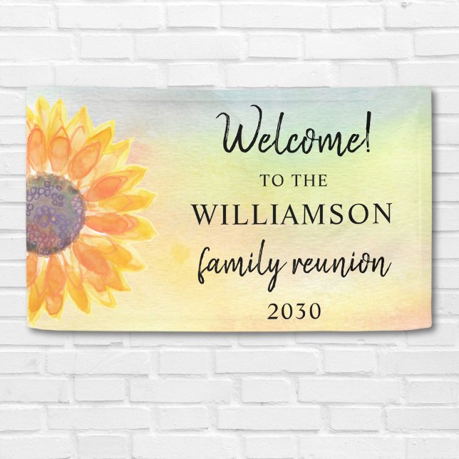 Watercolor Family Reunion Welcome Banner (Creator Uploaded)