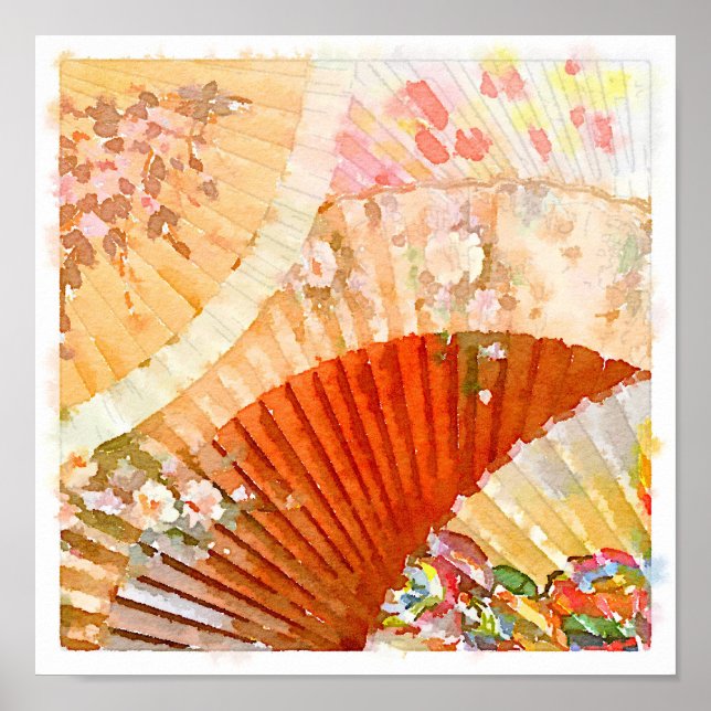 Watercolor Fans Poster (Front)