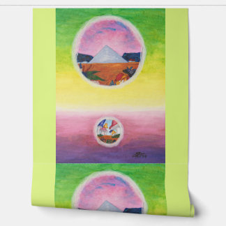 Watercolor Fantasy Dimensions Pyramid Dream Worlds Wallpaper