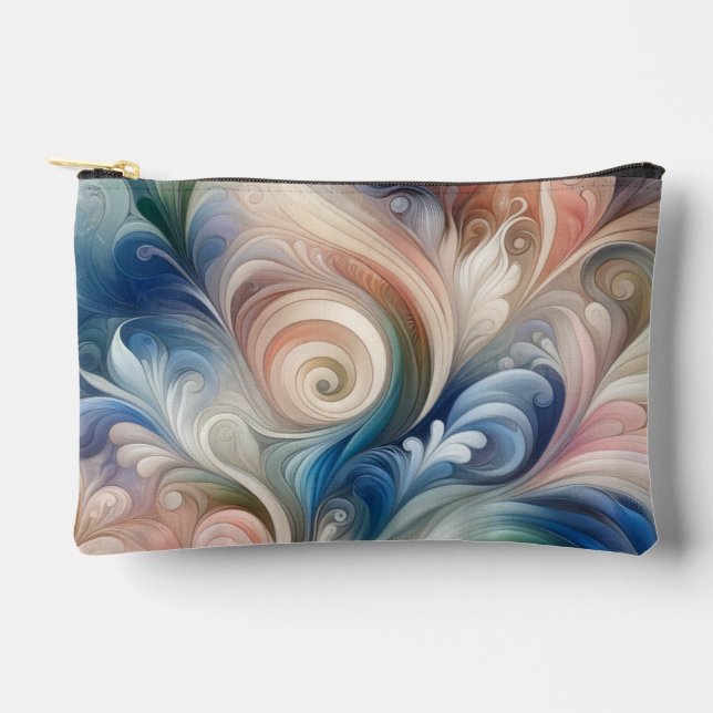 Watercolor Fantasy Floral Romantic Pattern Accessory Pouch (Front)