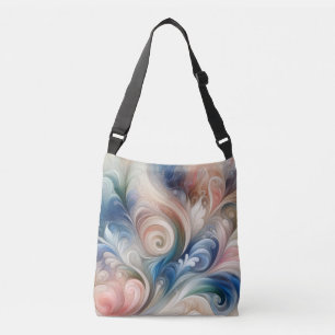 Watercolor Fantasy Floral Romantic Pattern Crossbody Bag